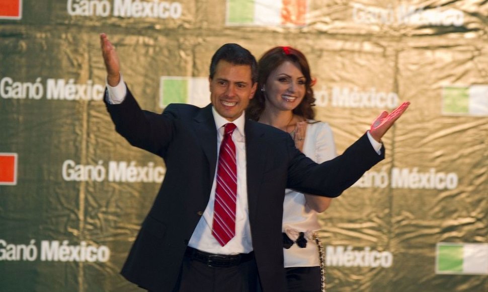 Angelica Rivera ir Enrique Pena Nieto