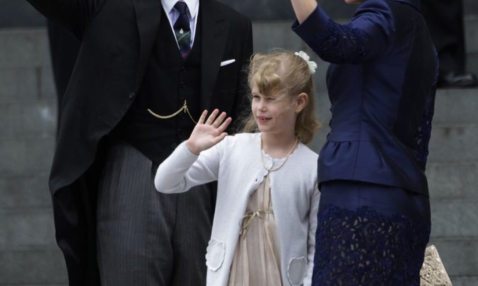 Princas Edwardas su žmona Vesekso grafiene Sophie ir dukra ledi Louise