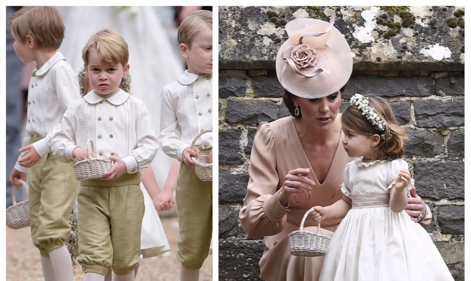 Princas George'as ir princesė Charlotte tetos Pippos Middleton vestuvėse