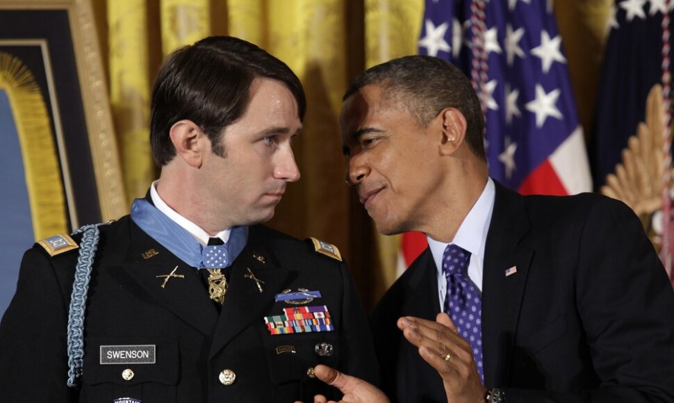 Williamas Swensonas ir JAV prezidentas Barackas Obama