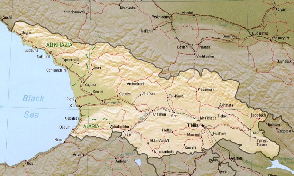 Gruzijos žemėlapis