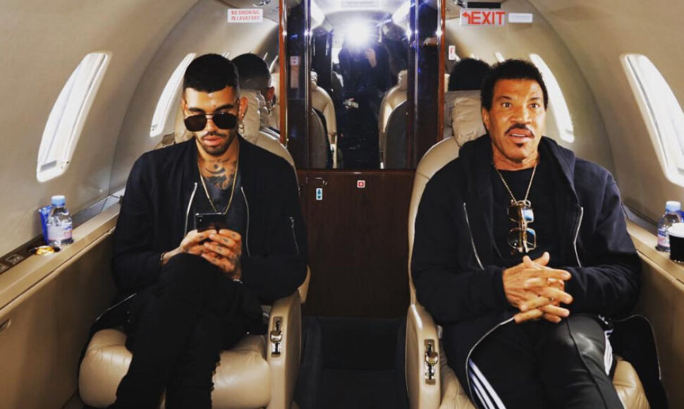 Lionelis Richie su sūnumi Milesu