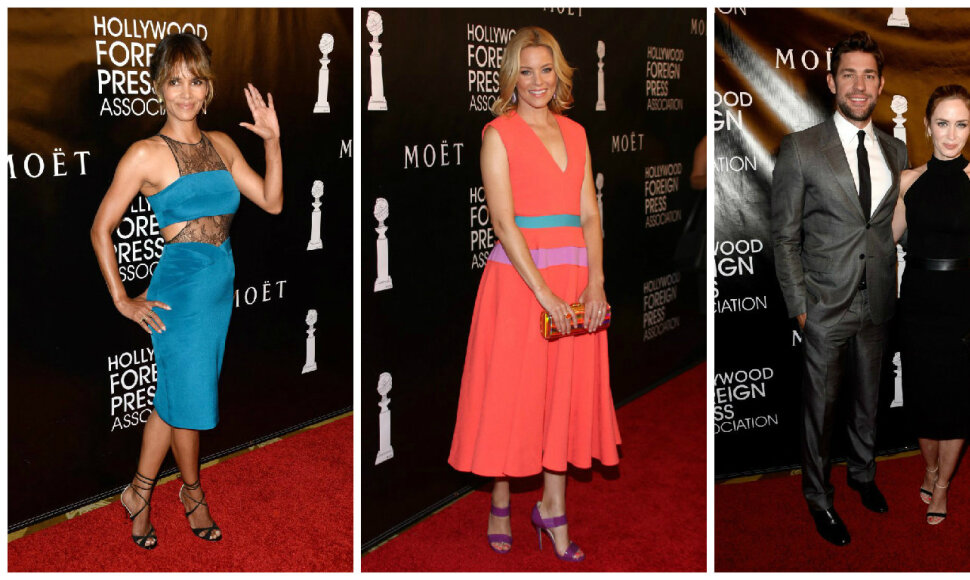 Halle Berry, Elizabeth Banks ir Emily Blunt su vyru Johnu Krasinski
