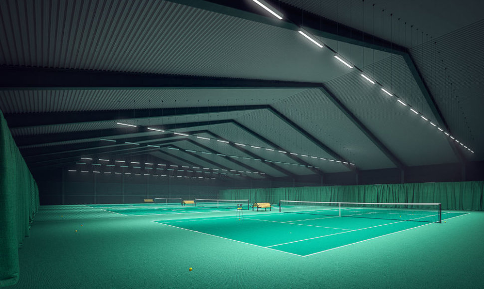 Kapsulės įkasimas pažymėjo modernios teniso arenos statybų pradžią