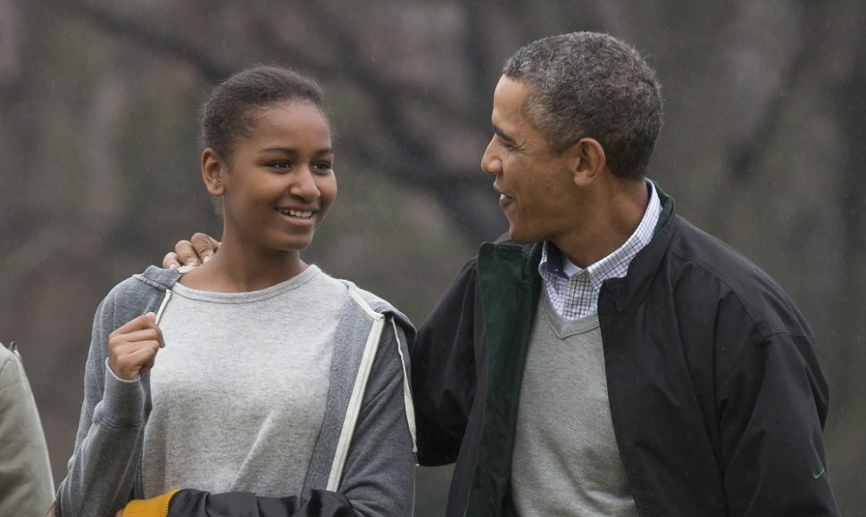 Barackas Obama su dukra Sasha