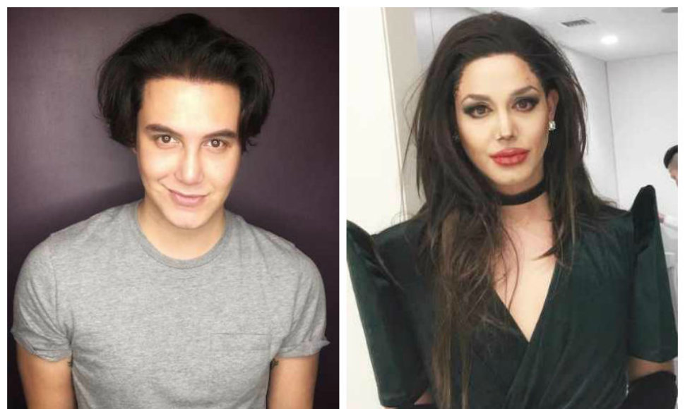 Paolo Ballesterosas persirengęs kaip Angelina Jolie