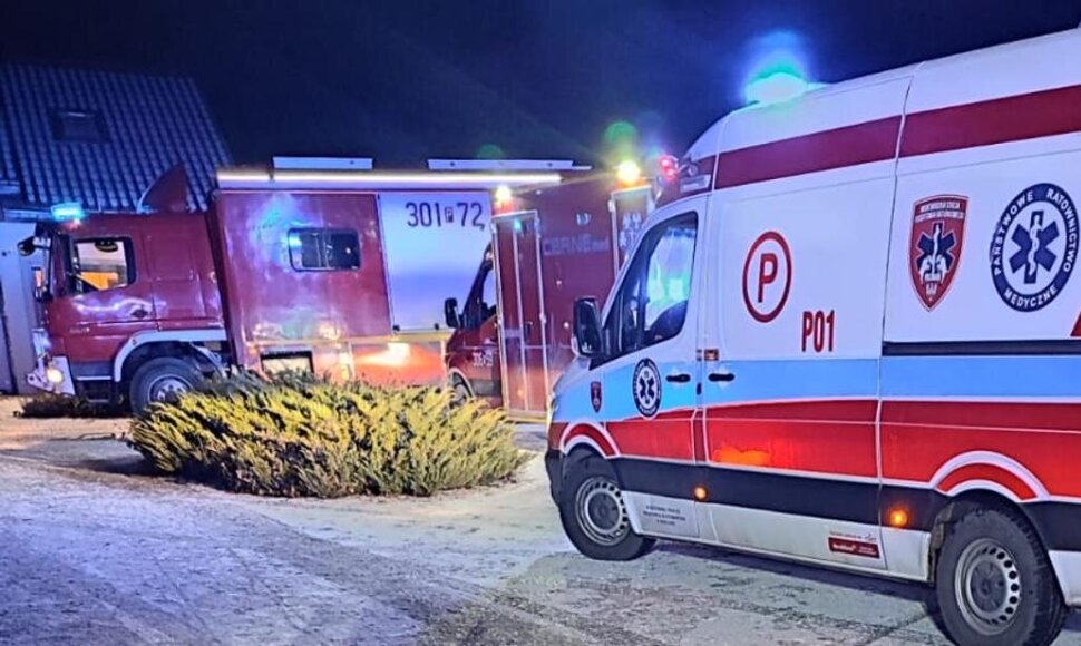 Gelbėjimo pajėgos įvykio vietoje