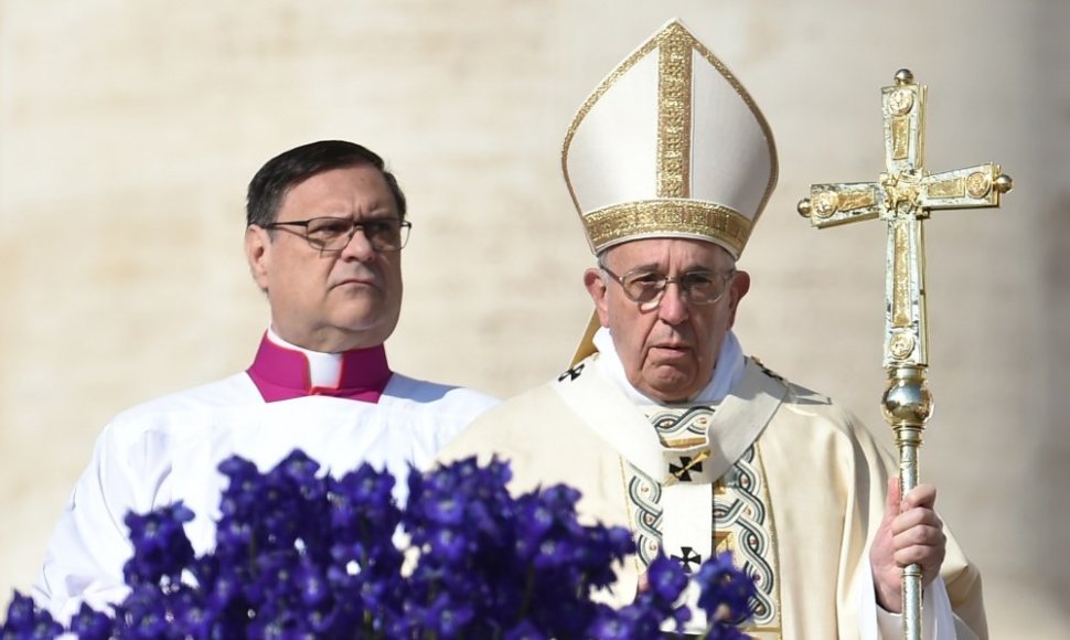 Popiežius Pranciškus pasakė Velykų sveikinimą