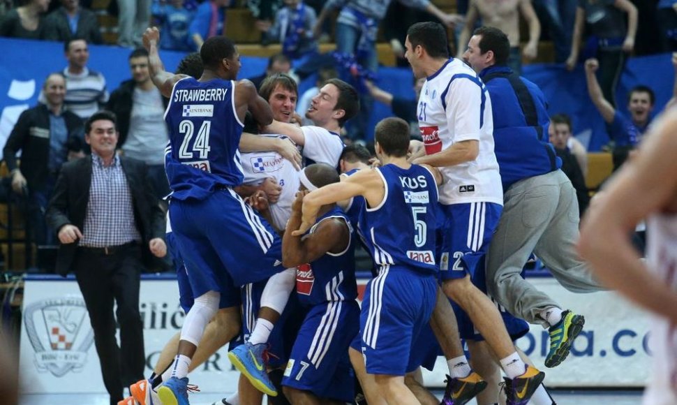 „Cibona“ krepšininkų triumfas.