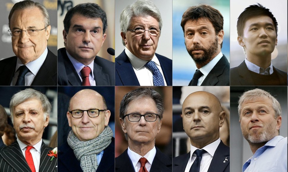 Andrea Agnelli ir dar 11 klubų savininkai įkūrė Superlygą.