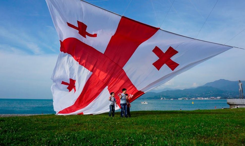Batumyje į dangų kilo Gruzijos vėliava (Mariaus Abramavičiaus nuotr.)
