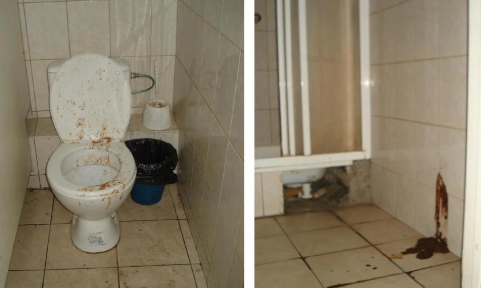 Apdergtas tualetas ir dušas VGTU bendrabutyje. 