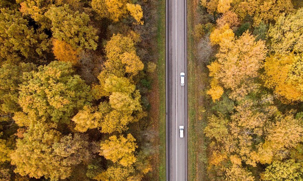 Karolio Janulio dronu padarytos nuotraukos atskleidžia, kaip per Lietuvą eina ruduo