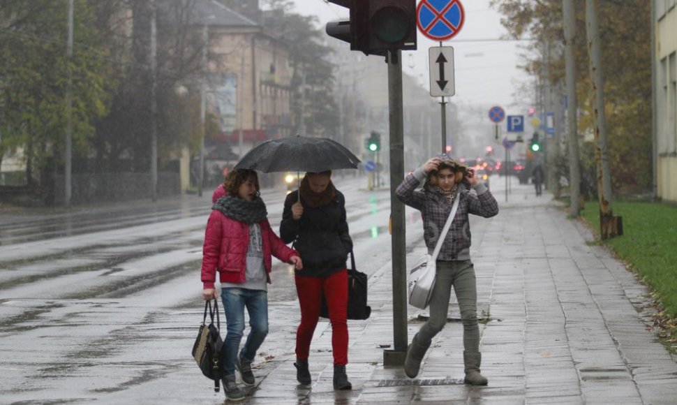 Lietingas šeštadienis Vilniuje