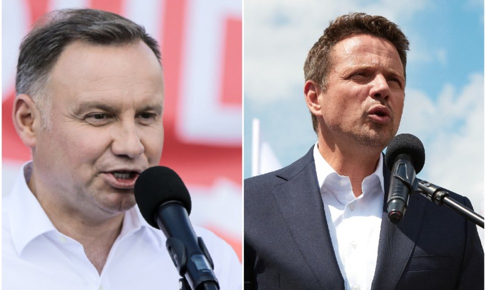 Andrzejus Duda ir Rafalas Trzaskowskis