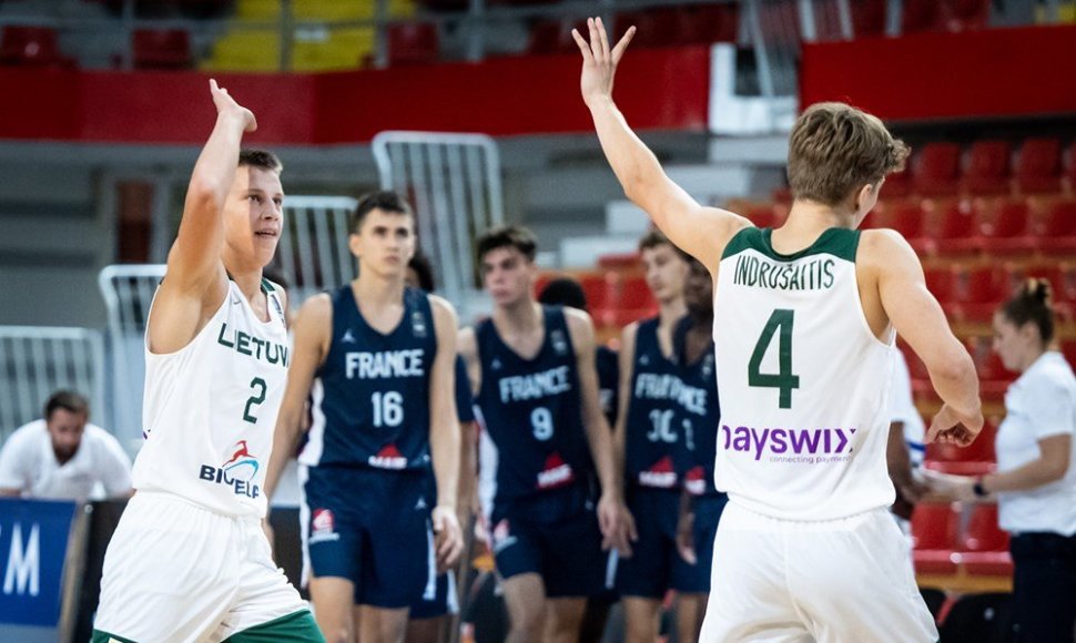 Lietuvos 16-mečių krepšinio rinktinės džiaugsmas