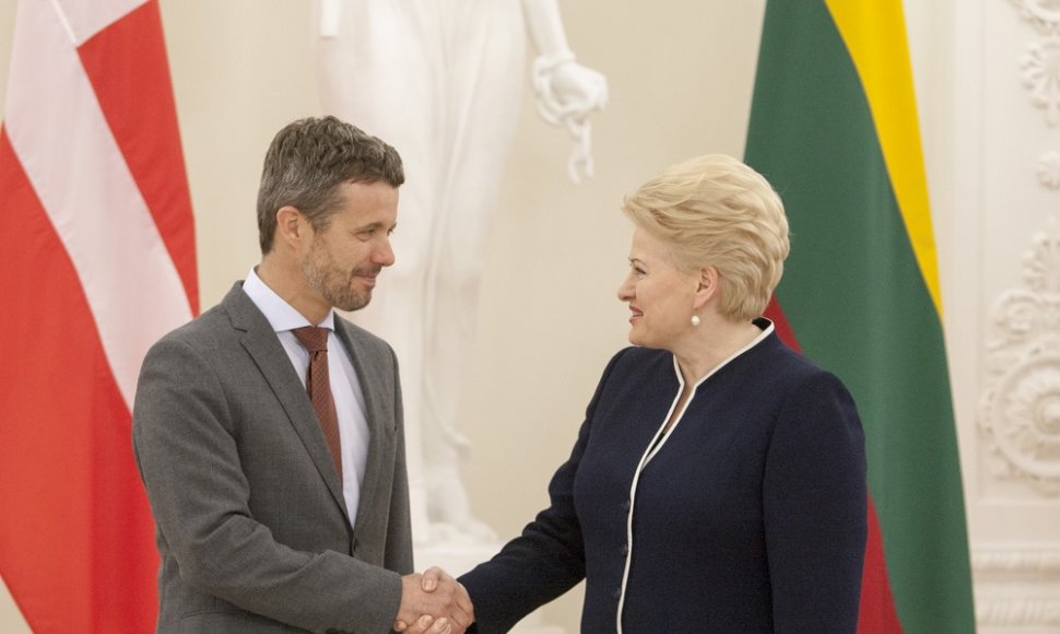 Danijos princas Frederikas ir Lietuvos prezidentė Dalia Grybauskaitė
