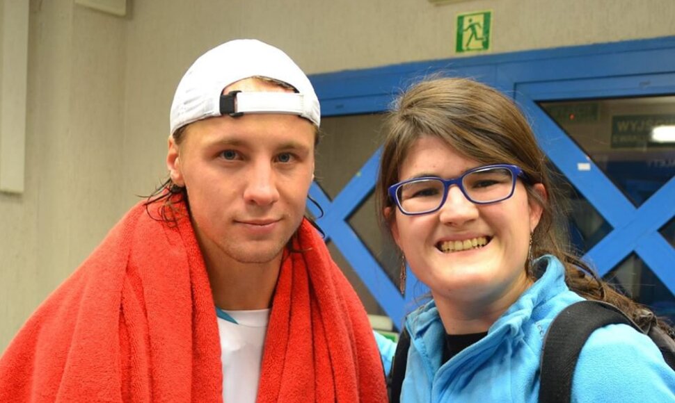 Ričardas Berankis ir jo gerbėja Maria De Manuel