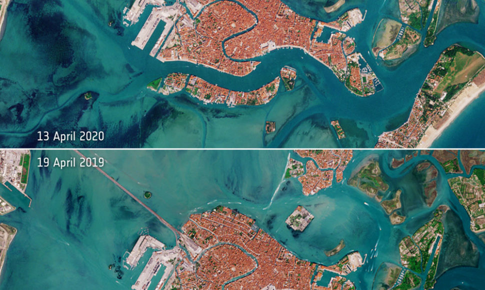 Palydovo nuotraukose – kaip pasikeitė Venecijos kanalai