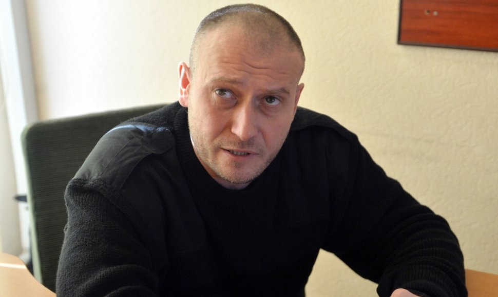 Ukrainos ultradešiniųjų grupuotės Dešinysis sektorius lyderis Dmytro Jarošas