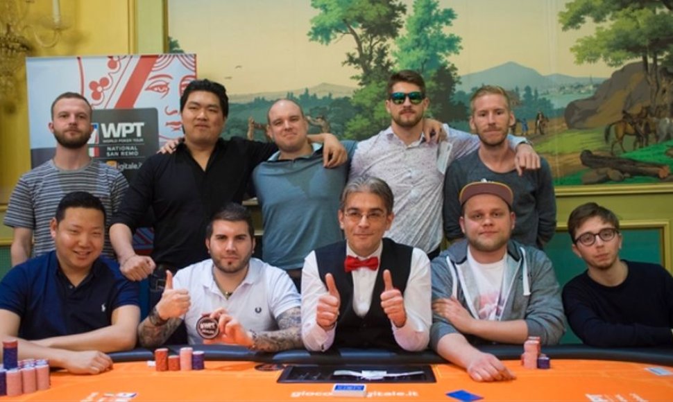 WPTN San Remo "High Roller" finalinis stalas / tiltevents.it nuotr.