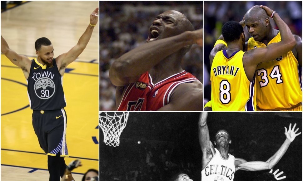"Warriors" taikosi į trečią titulą per ketverius metus – taip komanda priartėtų prie kitų NBA dinastijų.