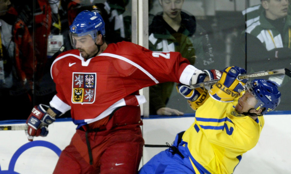 Michalas Sykora (kairėje) su Čekijos rinktine yra tapęs pasaulio čempionu.