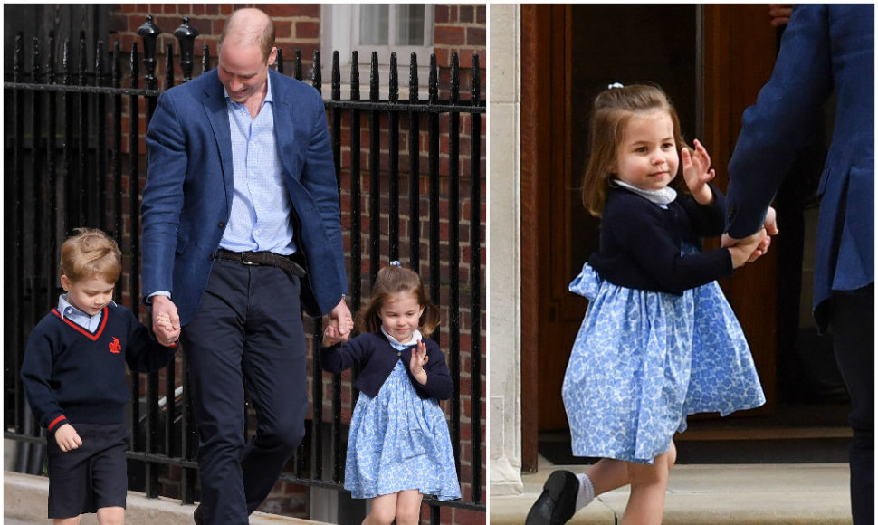 Princas Williamas su vaikais George'u ir Charlotte