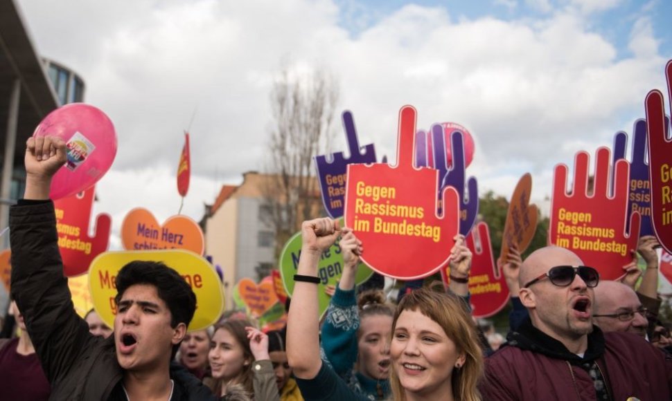 Protesto akimirkos Vokietijoje