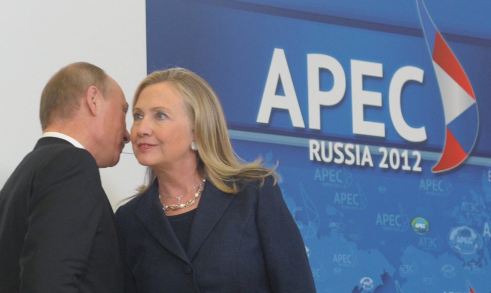 Vladimiras Putinas ir Hillary Clinton