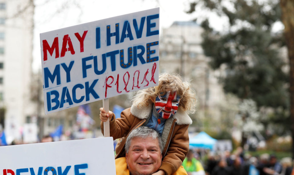 Londone – masinė demonstracija prieš „Brexit“