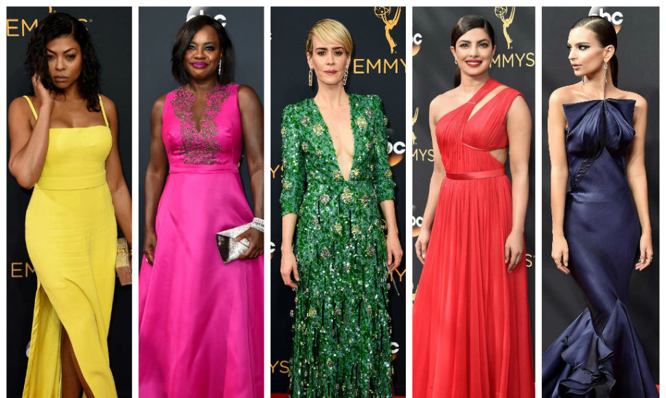 „Emmy“ apdovanojimų viešnios: Taraji P. Henson, Viola Davis, Sarah Paulson, Priyanka Chopra ir Emily Ratajkowski