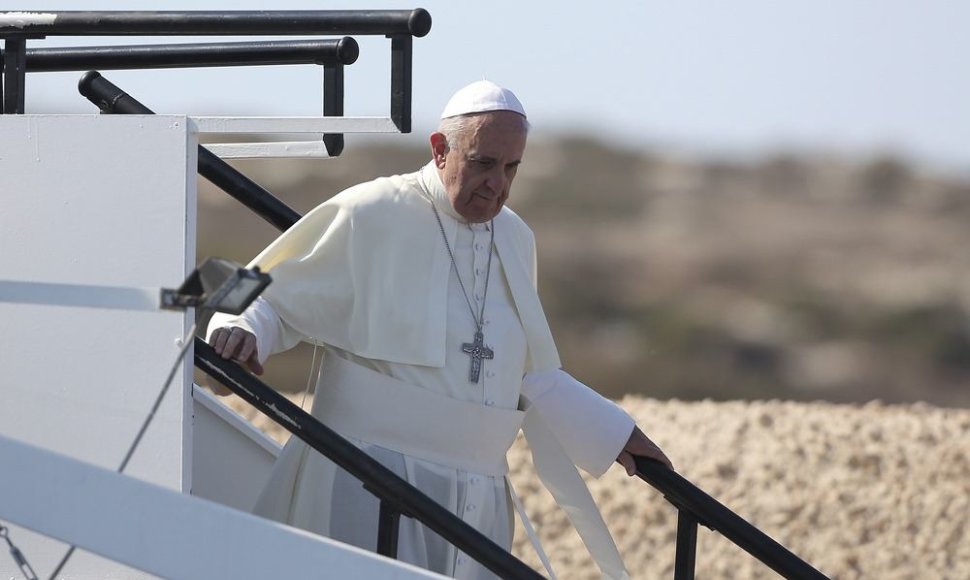Popiežius Pranciškus Lampėdūzos saloje