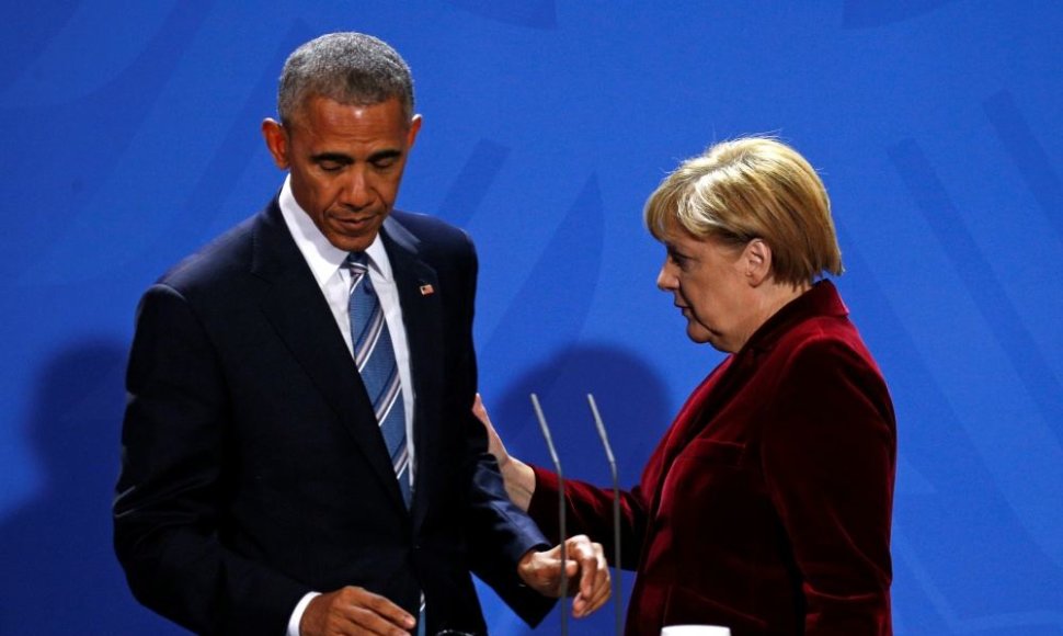 Barackas Obama ir Angela Merkel