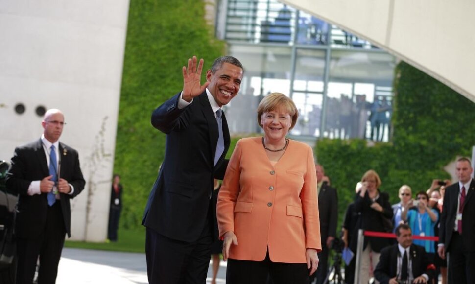 Barackas Obama ir Angela Merkel