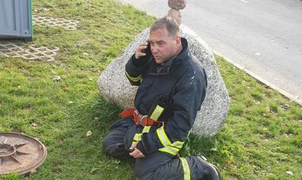 Aly­taus ap­skri­ties prieš­gais­ri­nės gel­bė­ji­mo val­dy­bos viršininkas Algirdas Baut­ro­nis