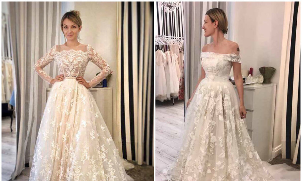 Viktorija Jakučinskaitė su vestuvinėmis suknelėmis iš naujosios savo kolekcijos