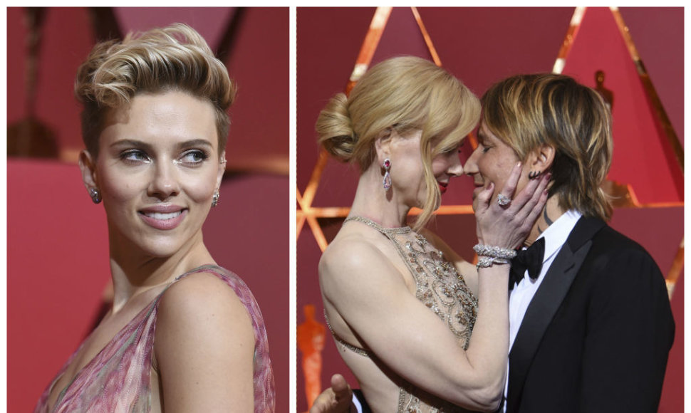 Scarlett Johansson ir Nicole Kidman su Keithu Urbanu