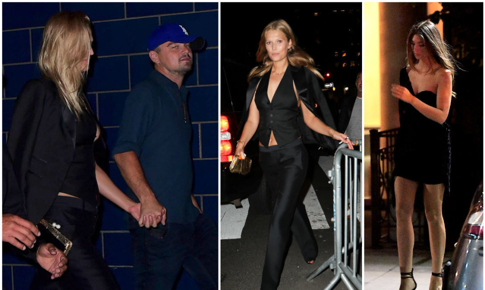 Leonardo DiCaprio su Toni Garrn ir Lorena Rae (dešinėje)