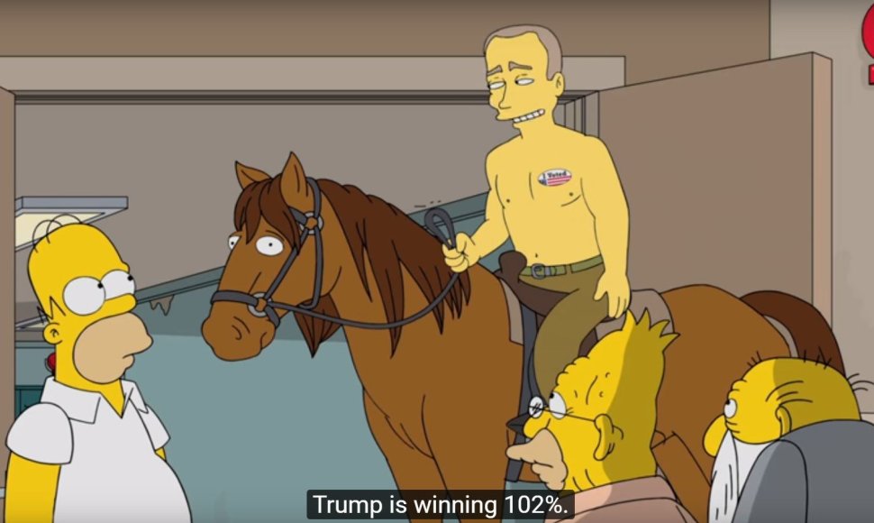 „Simpsonai“ pasišaipė iš D.Trumpo ir V.Putino