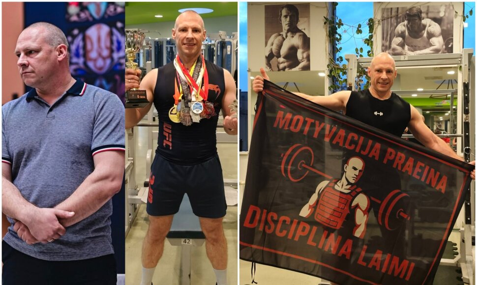 Kairėje – taip atrodė Ramūnas prieš pradėdamas sveikai gyventi, dešinėje – atradęs sportą ir discipliną
