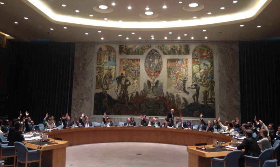 Saugumo Taryba priėmė Lietuvos pateiktą rezoliuciją dėl žurnalistų saugumo konflikto zonose.