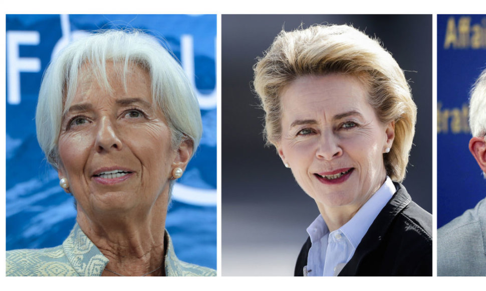 Ch.Lagarde, U.von der Leyen, J.Borrellis ir Ch.Michelis (iš kairės)