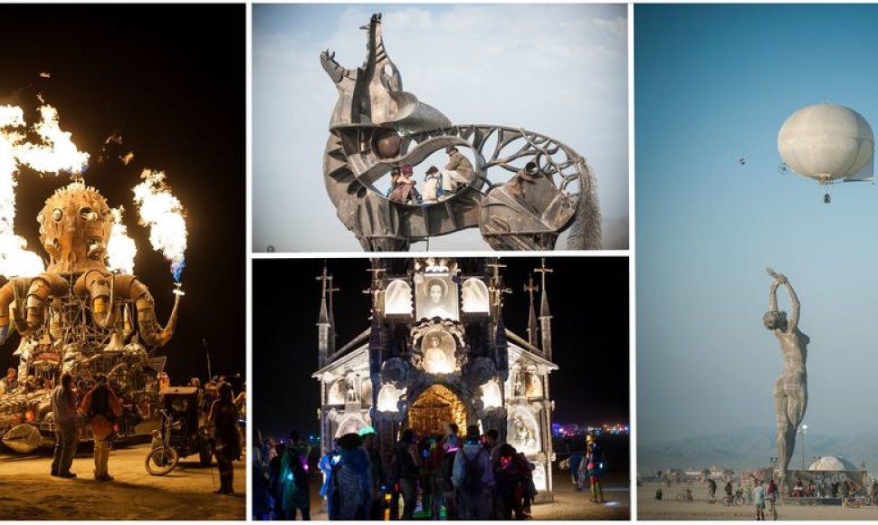 2013 metų „Burning man“ festivalio skulptūros