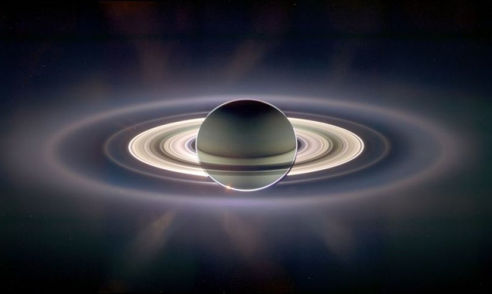 Saturno žiedai, užfiksuoti erdvėlaivio „Cassini“. 