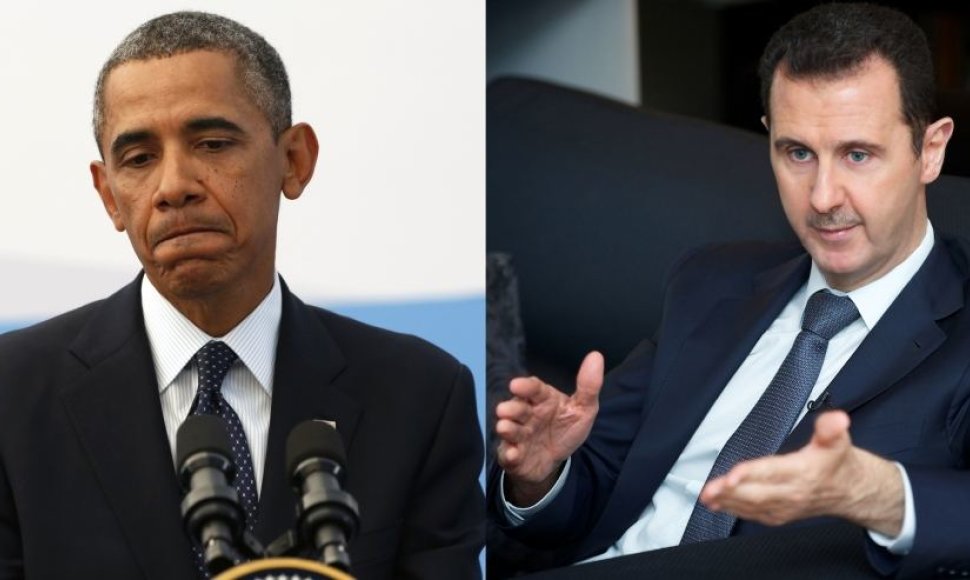Barackas Obama ir Basharas al Assadas