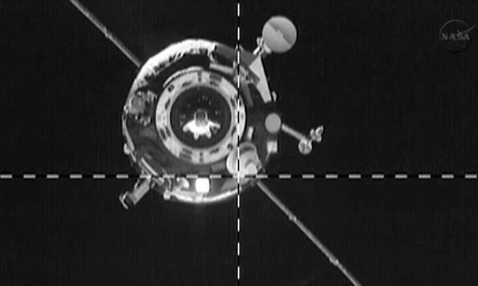 Erdvėlaivis „Progress“, užfiksuotas iš Tarptautinės kosminės stoties