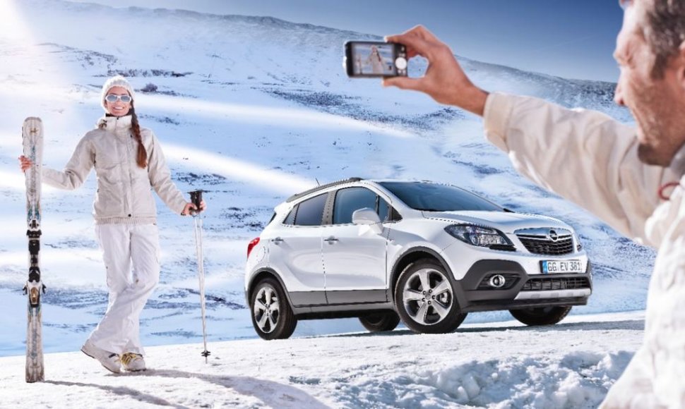 „Opel Mokka“ žiemos peizažuose