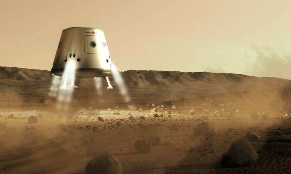 „Mars One“ kapsulė leidžiasi Marse