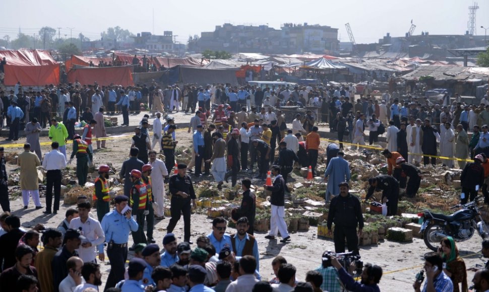 Ravalpindyje šalia Islamabado sprogus bombai vaisių ir daržovių turguje žuvo 23 žmonės